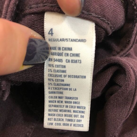 American‎ Eagle Burgundy Slim Fit Pants Size 4 - Picture 9 of 9